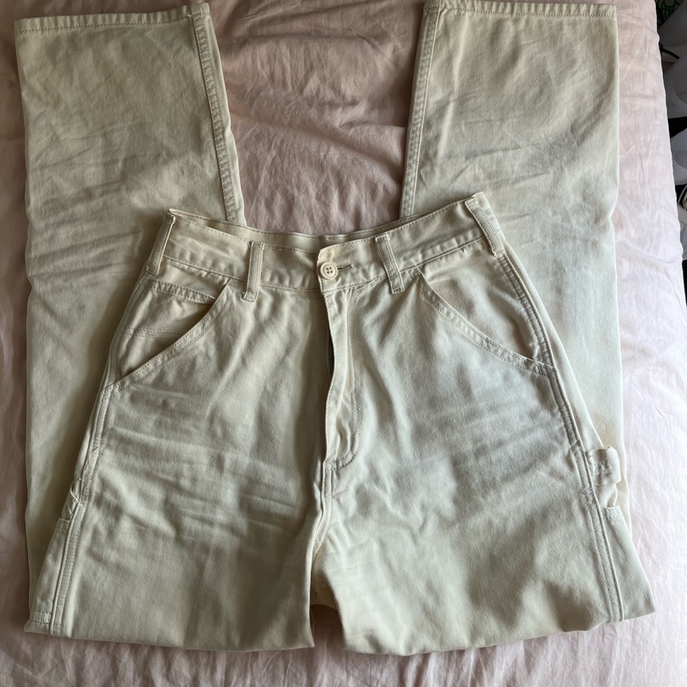 Brandy Melville cream cargo pants